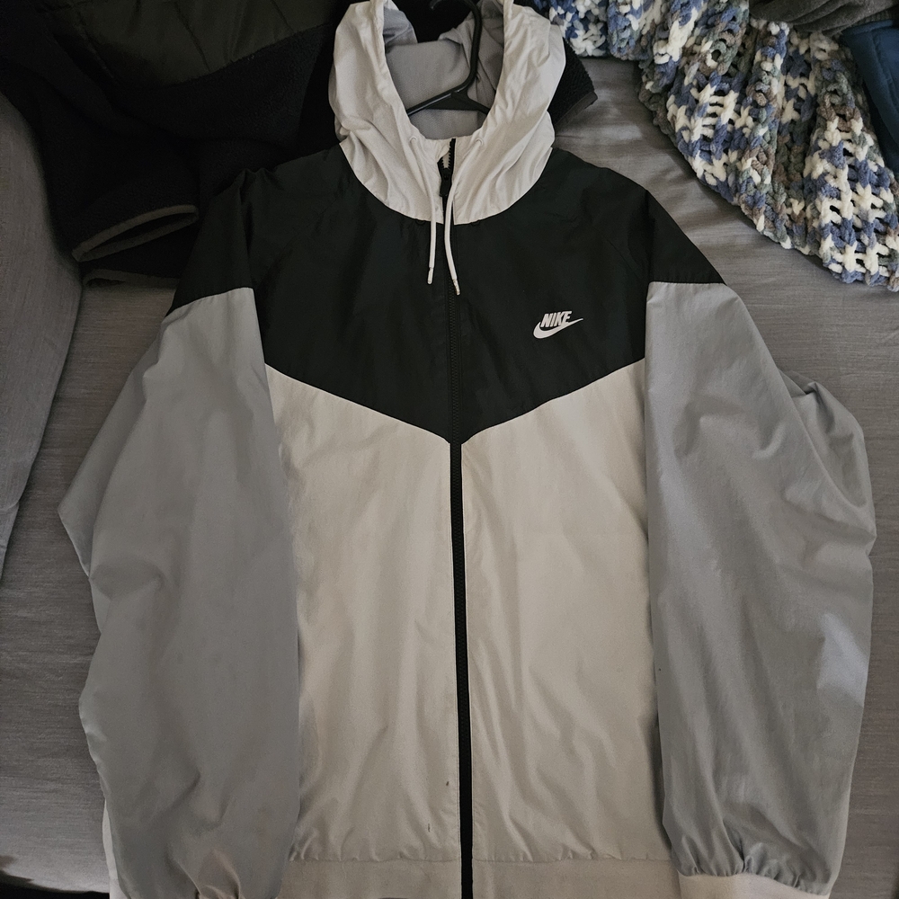 Nike Black and Gray Windbreaker Jacket